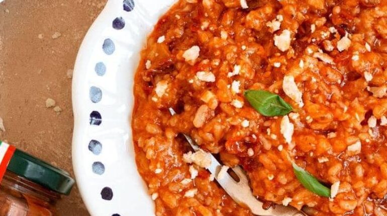 Cuisine italienne Cuisine rapide Plat végétarien Recette beauté Risotto Sauce tomate