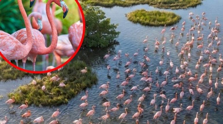 Danger faune Everglades Flamants roses Floride Restauration écologique Retour des espèces