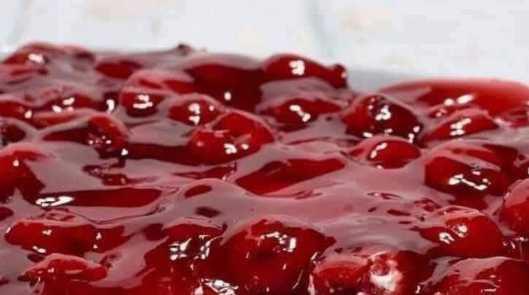 cerises Conservation gâteau Crème dessert Dessert sans cuisson Fromage à la crème Recette américaine 