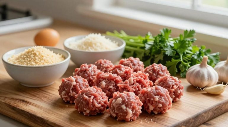 Boulettes de viande Cuisine maison Plat principal Recette rapide Sauce tomate 