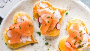 Apéritif Bouchées Idée recette Pâte feuilletée Recette facile Saint-Valentin Saumon fumé 