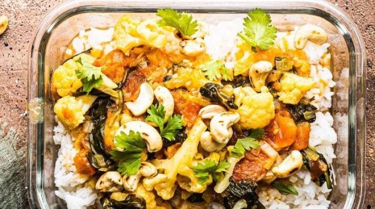 Chou-fleur Cuisine végétarienne Curry Idée recette Légumes d'hiver Noix de cajou 