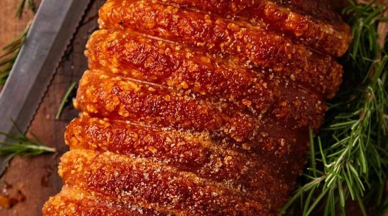 Croustillant Cuisine italienne Cuisson lente Porchetta Recette porc Viande rôtie 