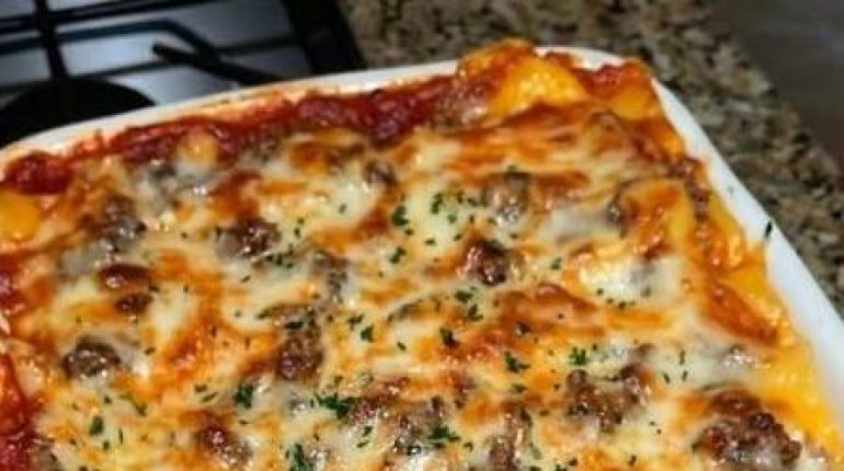 Boules de fromage Casserole Cuisine facile Hamburger Plat familial Pommes de terre Recette américaine 