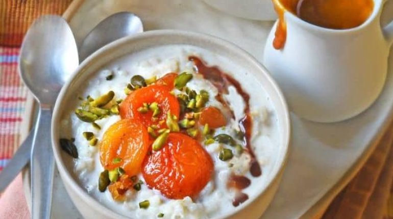 Abricots Crème dessert Crémeux Idée recette Risotto Vanille 