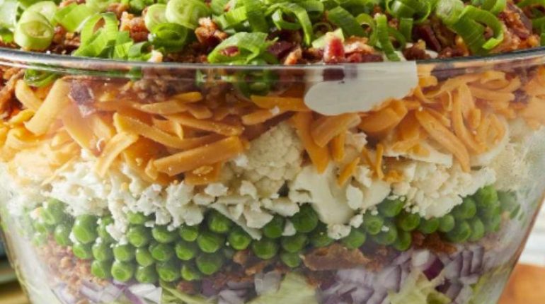 Bacon Cheddar Plat complet Recette américaine Salade composée Weight Watchers 