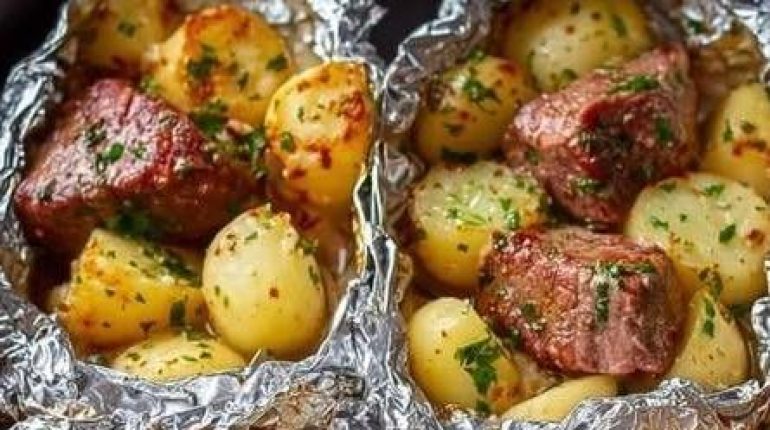 Cuisine en papillote Cuisine simple Philly Cheesesteak Pommes de terre Recette facile Repas de semaine 