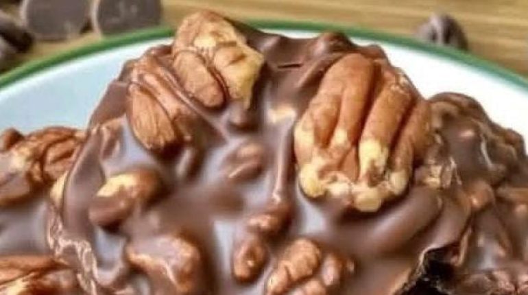 Barres chocolatées Caramel Confiserie Desserts Noix de pécan Recette facile 