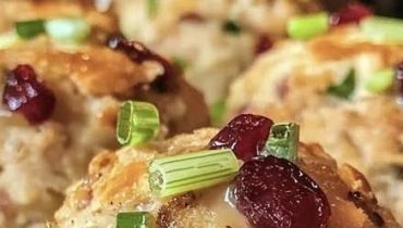 Apéritif Bouchées Canneberges Dinde envisageable avant les fêtes Farce Idée recette 