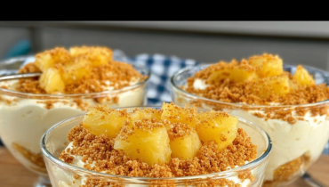 Ananas Crème dessert Dessert sans cuisson Idée recette Spéculoos Tiramisu 