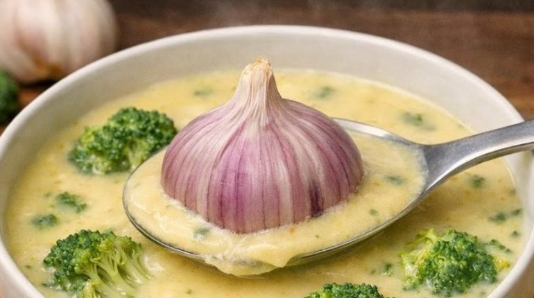 Ail rôti Brocoli Confort digestif Idée recette Sans lactose Soupe 