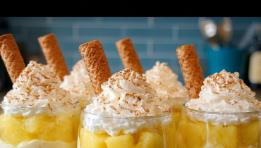 Ananas Crème dessert Cuisine tropicale Noix de coco Recette sans cuisson Tiramisu 
