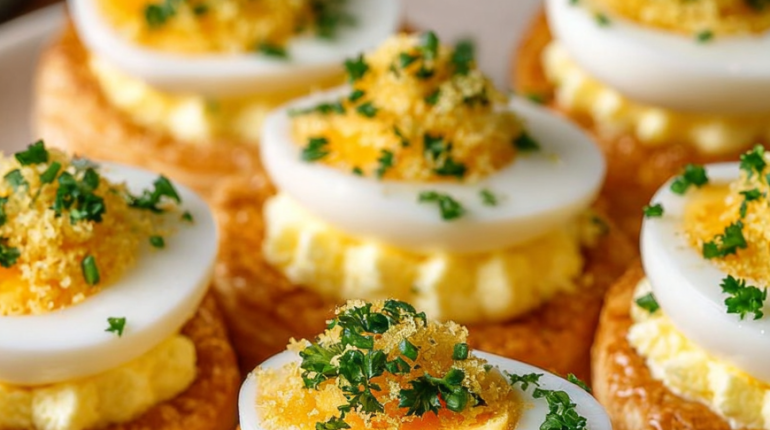 allocation de rentrée scolaire Apéritif Brunch Idée recette Œufs mimosa Pâte feuilletée 