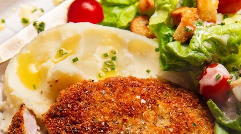 côtelettes de porc Cuisine française Escalope Herbes de Provence Idée recette Schnitzel 