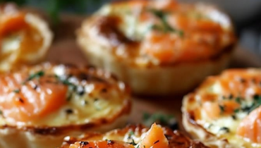 Apéritif Cuisine facile Entrées Idées recettes Mini quiches Saumon fumé 