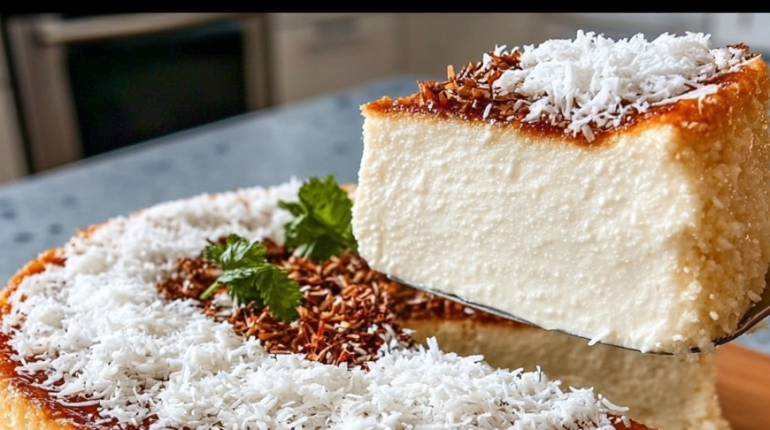 Brésil Crème dessert Flan Lait de coco Noix de coco Recette économique 