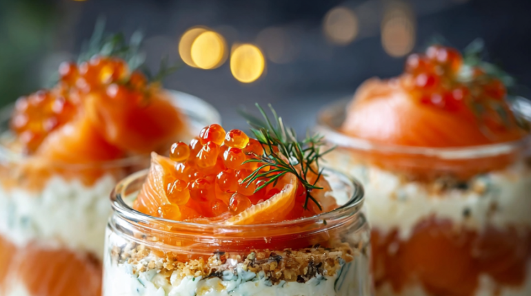 allocation de rentrée scolaire Apéritif Crème mascarpone Cuisine facile Recette sans cuisson Saumon fumé Verrines 