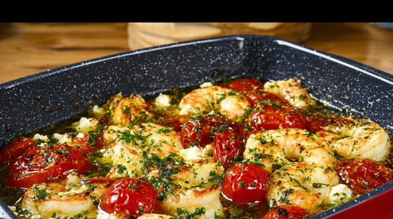 Cuisine méditerranéenne Dîner élégant Fruits de mer Plats au four Recette rapide Scampis 