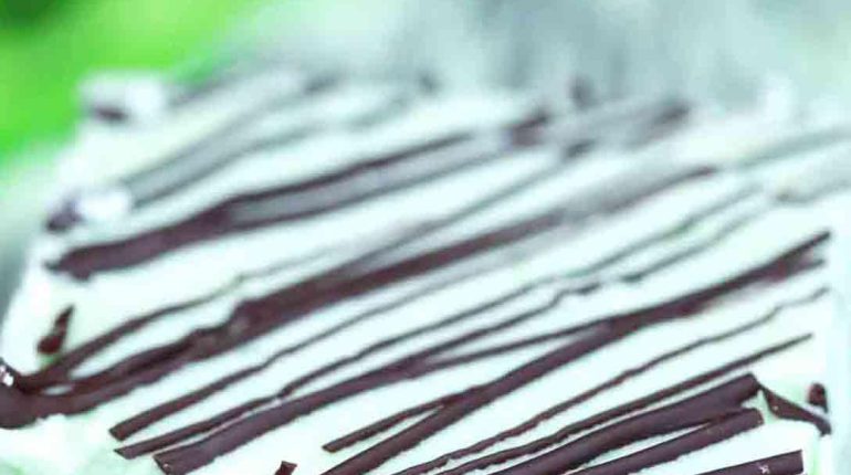 Barres chocolatées Brownies Crème dessert Idée recette la menthe poivrée Saint-Patrick 