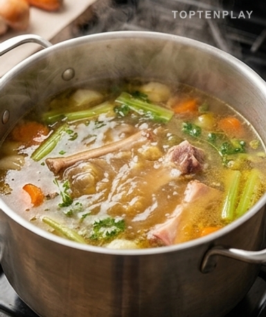 Filtrez sans presser, refroidissez, dégraissez