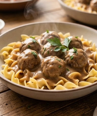 Boulettes Suédoises en Sauce Crémeuse