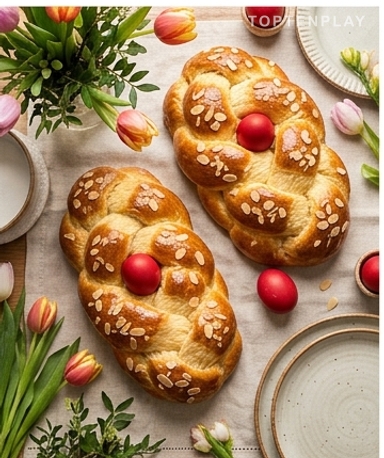 Brioche de Pâques grecque au mahlepi et mastic : le tsoureki tressé qui sent bon les fêtes