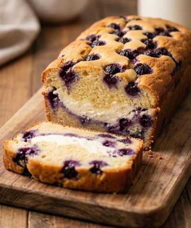 Cake Moelleux Myrtilles et Cream Cheese