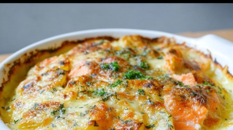 Cuisine réconfortante Gratin dauphinois Plat familial Pommes de terre Recette facile Saumon fumé 