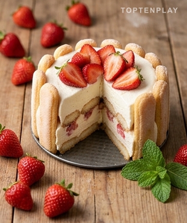 Charlotte aux fraises façon tiramisu : la crème mascarpone qui change tout