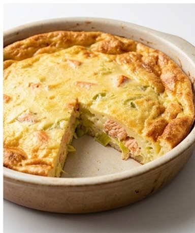 Clafoutis Salé Saumon & Poireaux