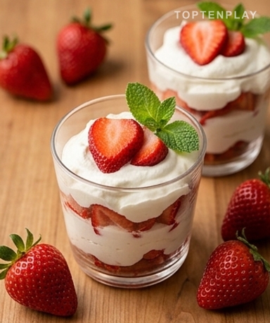 Dessert aux Fraises en 2 Minutes : La Recette Express qui Fait Son Effet
