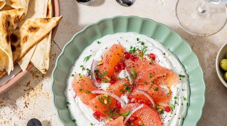 allocation de rentrée scolaire Fromage libanais Idée recette Labneh Pamplemousse Vinaigrette 