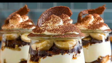 Barres chocolatées Biscuits Graham Dessert facile Recette rapide Tiramisu 