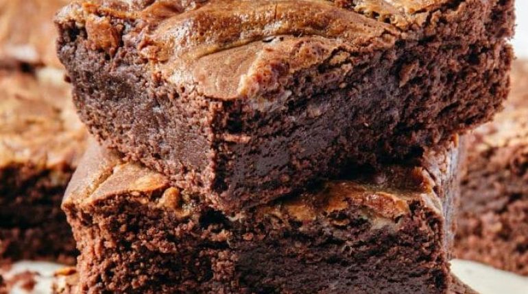 Brownies Caroube Crème dessert Cuisine facile Idée recette Sans chocolat 
