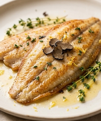 Filets de sole à la truffe noire