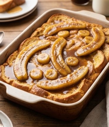 French Toast Bananas Foster : la casserole dorée qui épate au brunch