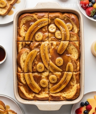 French Toast Bananas Foster : la casserole dorée qui épate au brunch