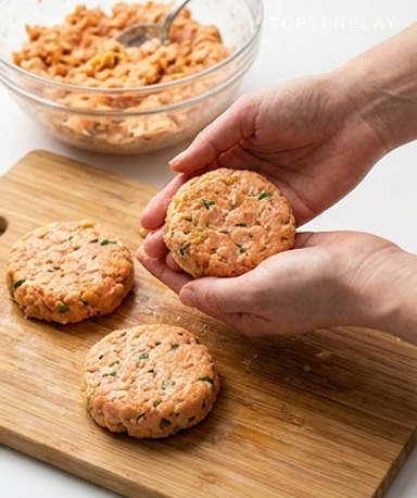 Émiettez le saumon à la main, pas à la fourchette