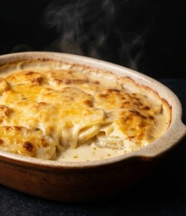 Gratin de Pommes de Terre Fondant au Gruyère et Cheddar