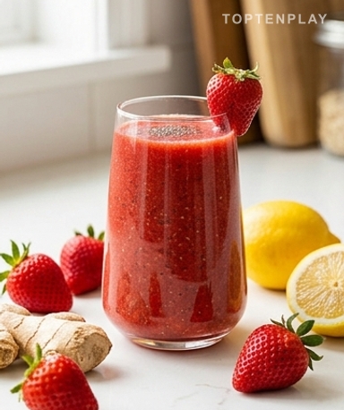 Le Smoothie Fraise-Gingembre qui Fait du Bien aux Jambes Lourdes