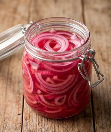 Oignons rouges marinés maison