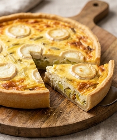 Quiche poireaux-chèvre