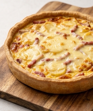 Quiche Raclette, Pommes de Terre et Lardons