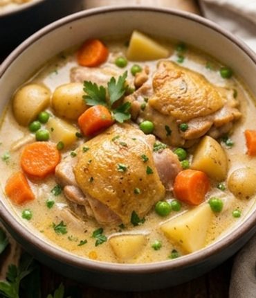 Ragoût de poulet au mijoteur : fondant, crémeux et ultra réconfortant