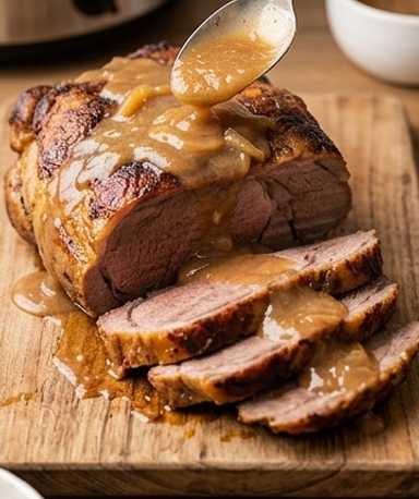 Rôti de bœuf à la compote façon Amish