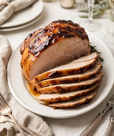 Rôti de Dinde Glacé au Miel Caramélisé — Le Copycat Honey Baked