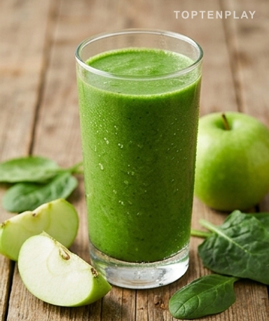Detox-Smoothie Spinat Apfel Zitrone