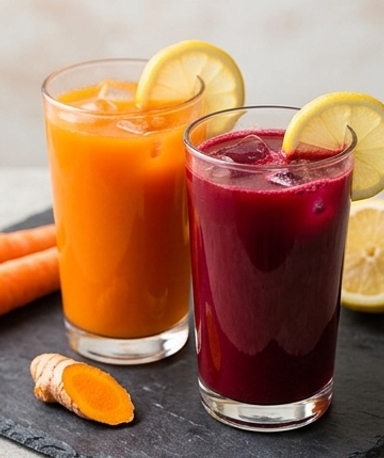 2 Jus Maison au Gingembre et Curcuma