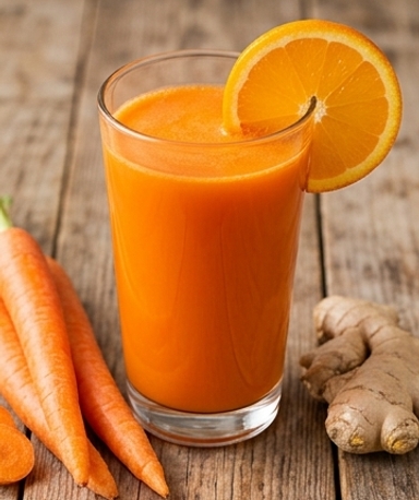 2 Jus Naturels Boostés : Carotte-Orange-Gingembre & Betterave-Pomme-Curcuma