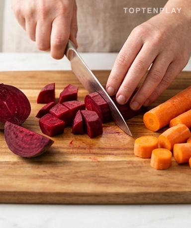 Coupe tout grossièrement, ne cherche pas la perfection